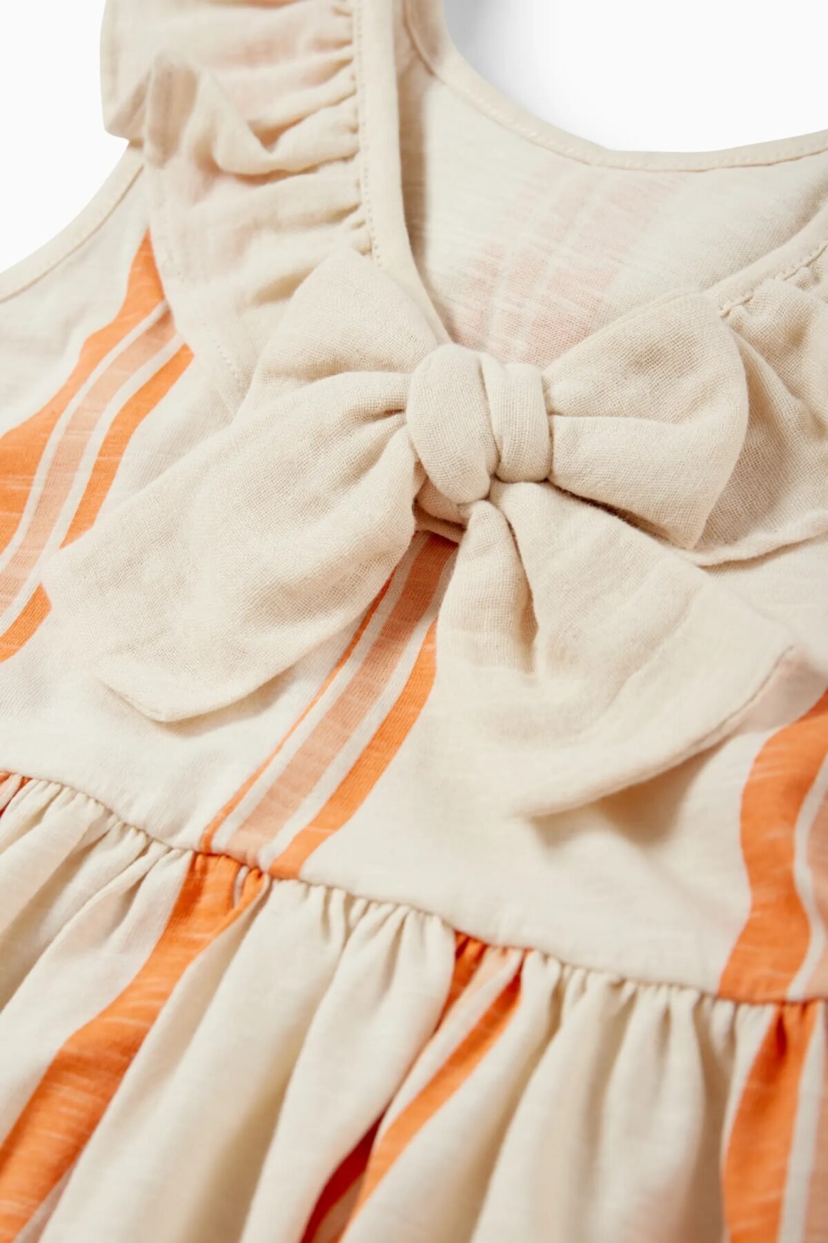 Kız Çocuk Sırtı Fiyonk Detaylı Elbise - Görsel 6