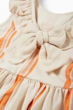 Kız Çocuk Sırtı Fiyonk Detaylı Elbise - Görsel 6