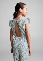 Kız Çocuk Çiçekli Tulum - Görsel 3