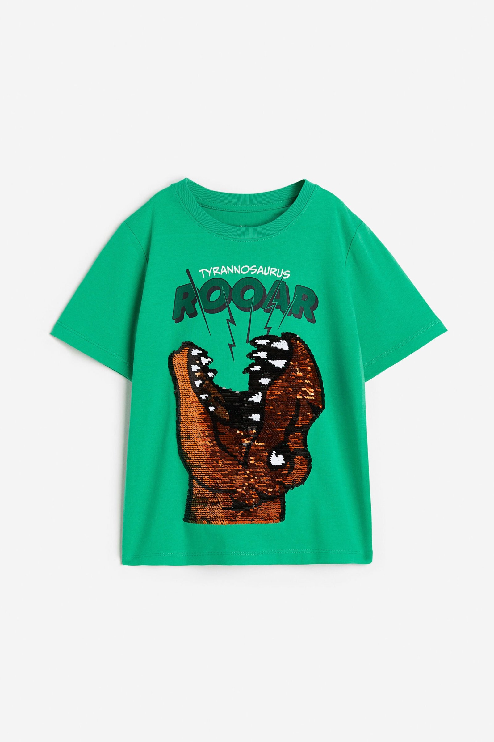 Erkek Çocuk Dinozor Desenli Pullu T-Shirt Erkek Çocuk Dinozor Desenli Pullu T-Shirt