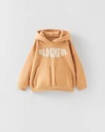 Unisex Bebek Baskılı Kapşüonlu Sweatshirt