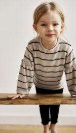 Kız Bebek Çizgili T-Shirt - Görsel 2
