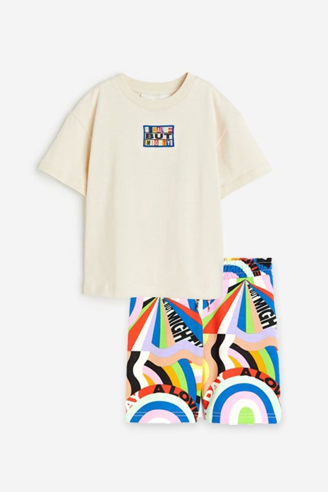 Erkek Çocuk Baskılı Şortlu Takım