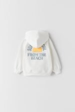 Erkek Bebek Baskılı Kapüşonlu Sweatshirt - Görsel 3
