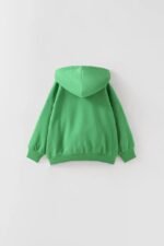 Unisex Bebek Baskılı Kapüşonlu Sweatshirt - Görsel 3