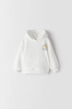Erkek Bebek Baskılı Kapüşonlu Sweatshirt