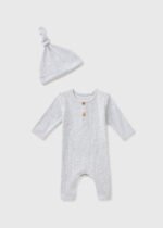 Unisex Bebek Şapkalı Tulum