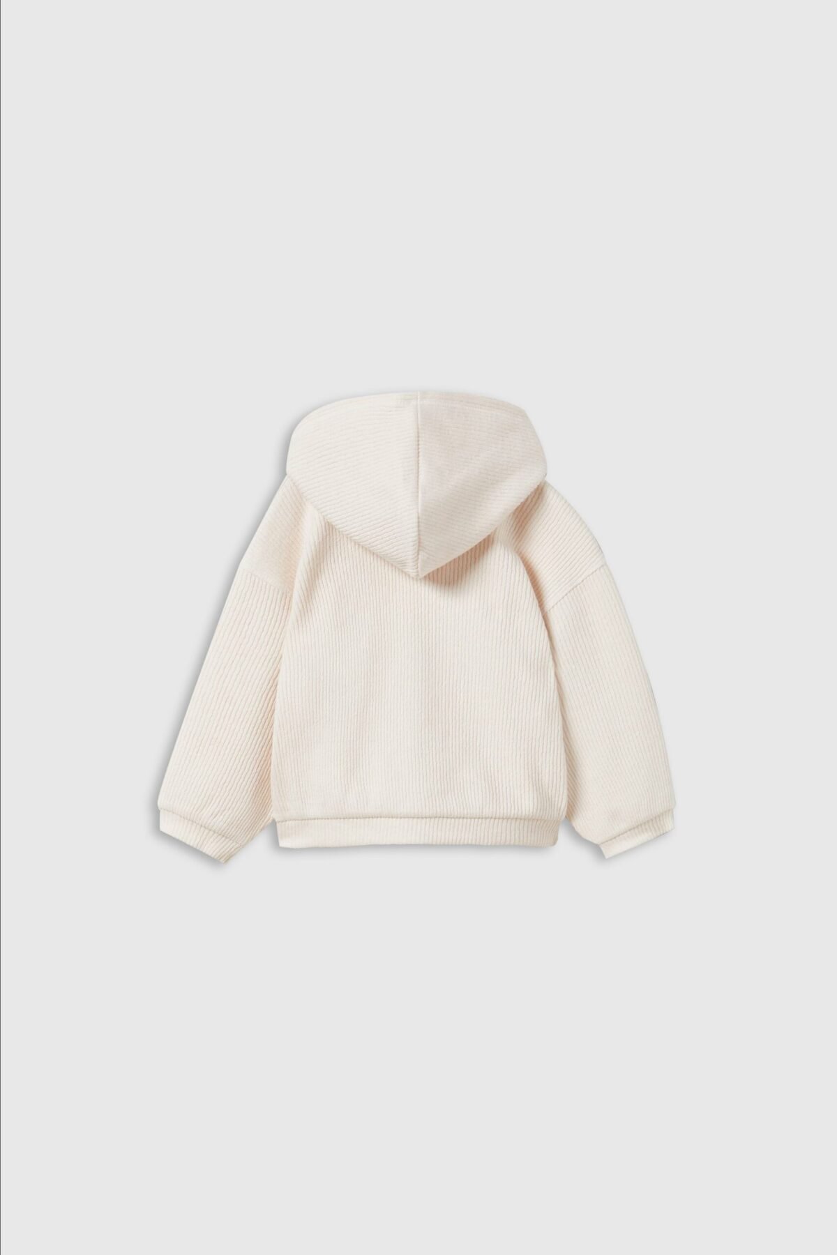 Kız Bebek Fitilli Kapüşonlu Sweatshirt - Görsel 2