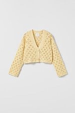 Kız Çocuk Sarı Ajurlu Hırka