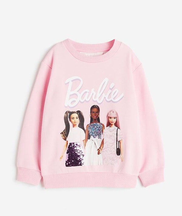 Kız Çocuk Pullu Baskılı Sweatshirt
