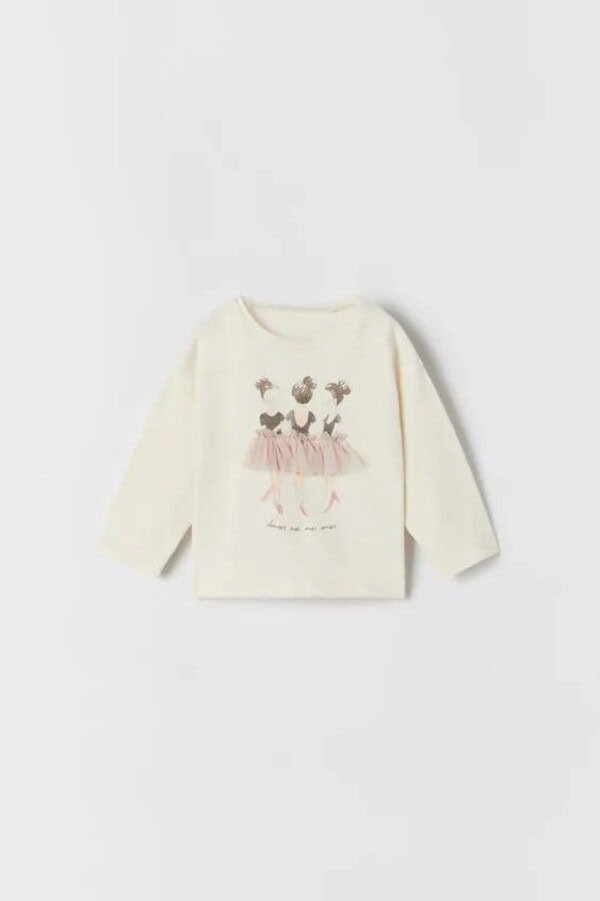 Kız Bebek Tül Etek Detaylı T-Shirt