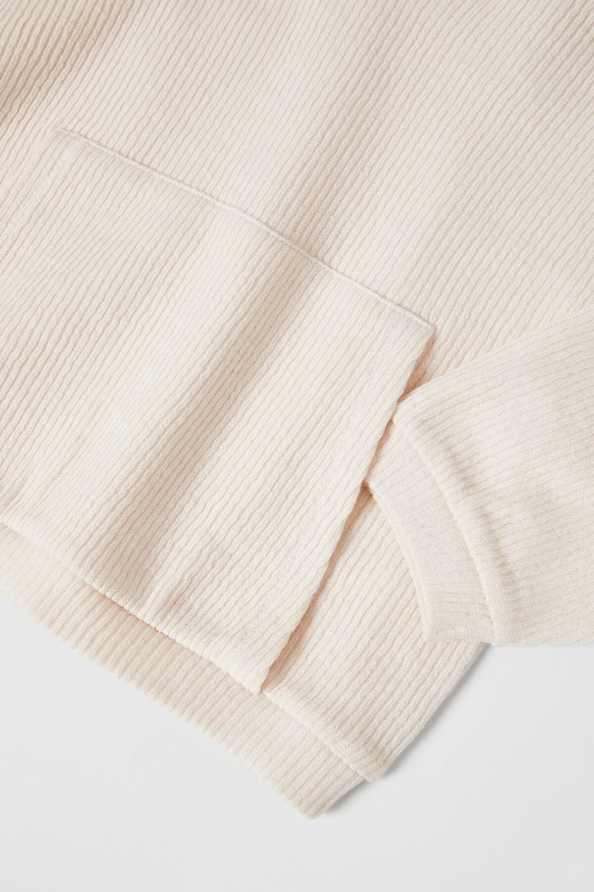 Kız Bebek Fitilli Kapüşonlu Sweatshirt - Görsel 3