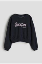 Kız Çocuk Garson Baskılı Sweatshirt