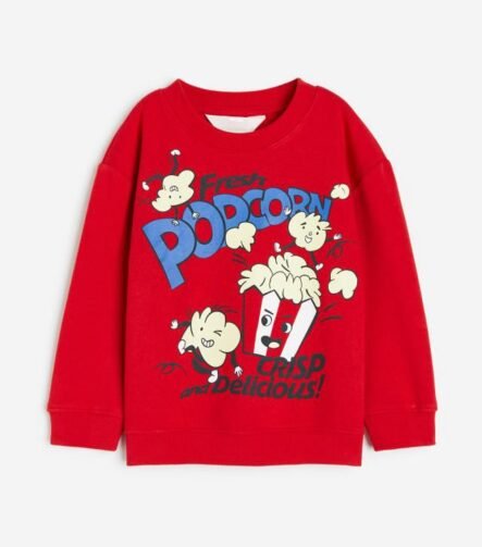 Erkek Çocuk Popcorn Baskılı Sweatshirt