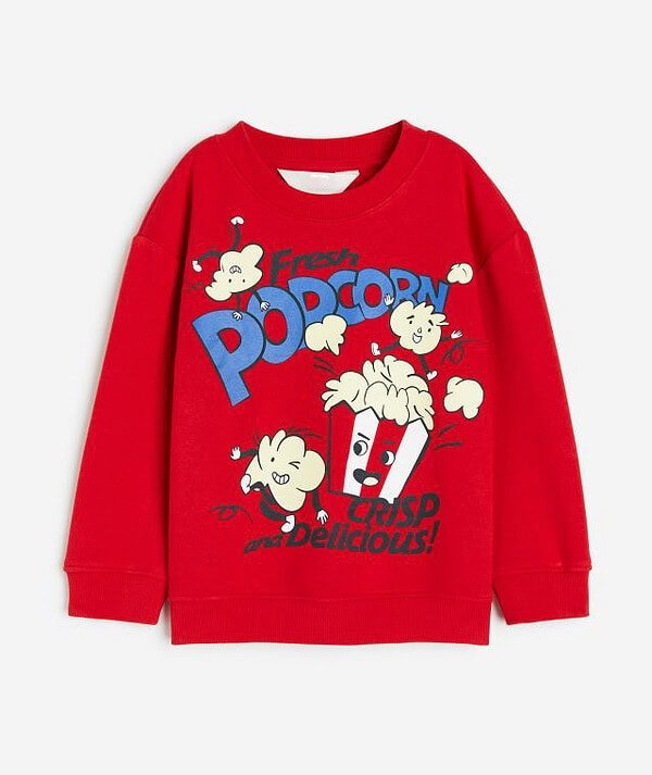 Erkek Çocuk Popcorn Baskılı Sweatshirt