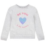 Kız Çocuk Kabartma Baskılı Sweatshirt