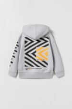 Erkek Çocuk Baskılı Kapüşonlu Sweatshirt - Görsel 3