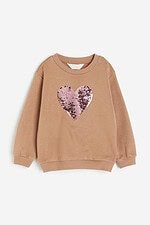 Kız Çocuk Çift Yönlü Pullu Sweatshirt