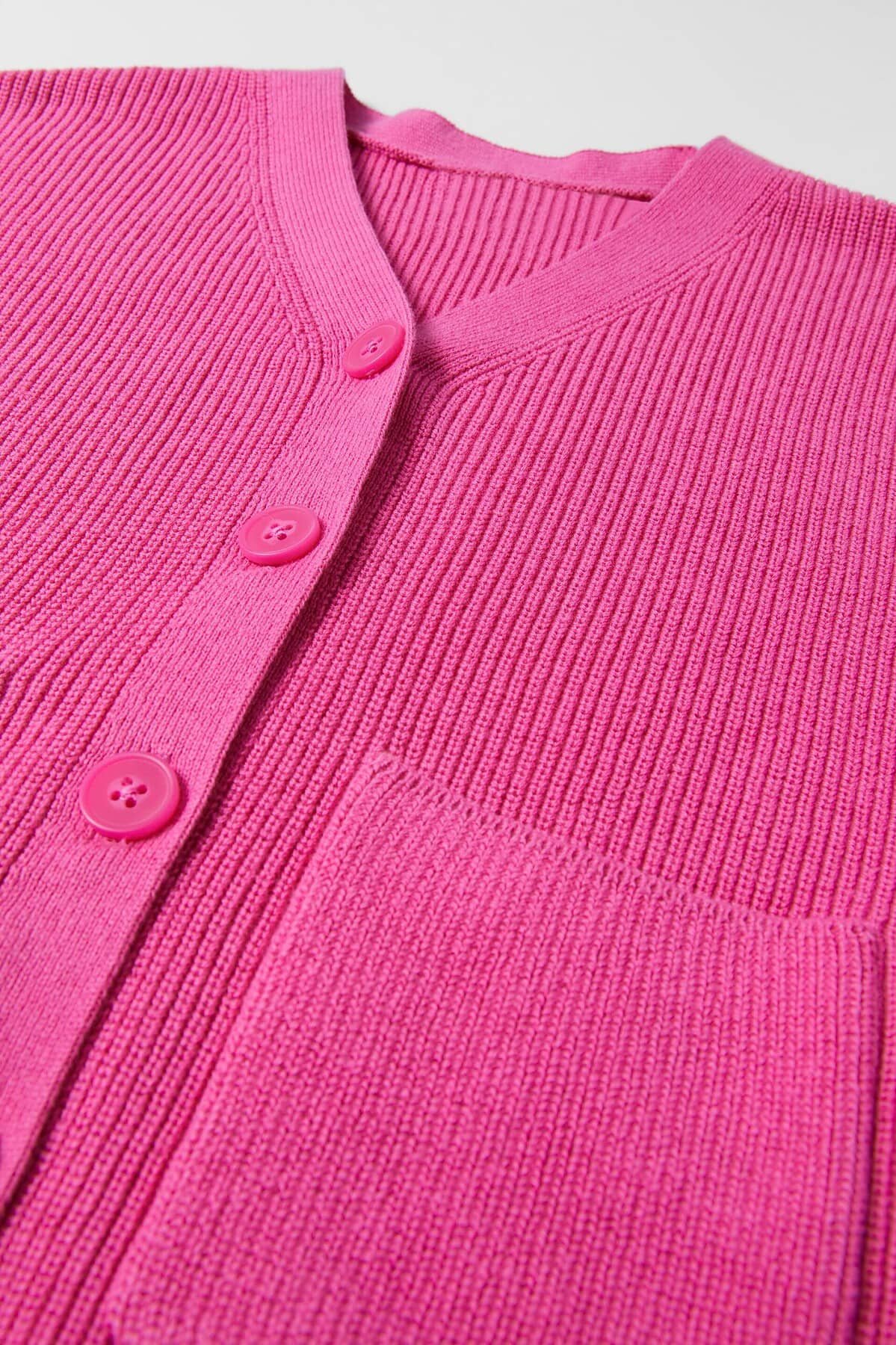 Kız Bebek Örme Hırka - Görsel 2