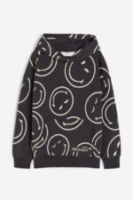 Erkek Çocuk Garson Baskılı Kapüşonlu Sweatshirt