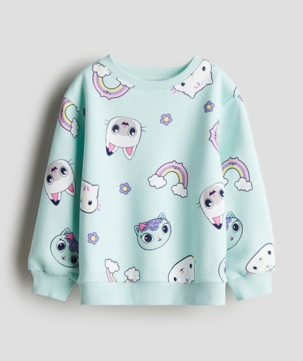 Kız Çocuk Baskılı Sweatshirt