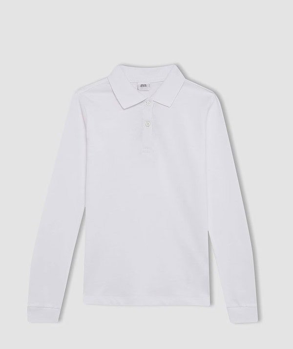 Kız Çocuk Uzun Kol Polo Yaka T-Shirt