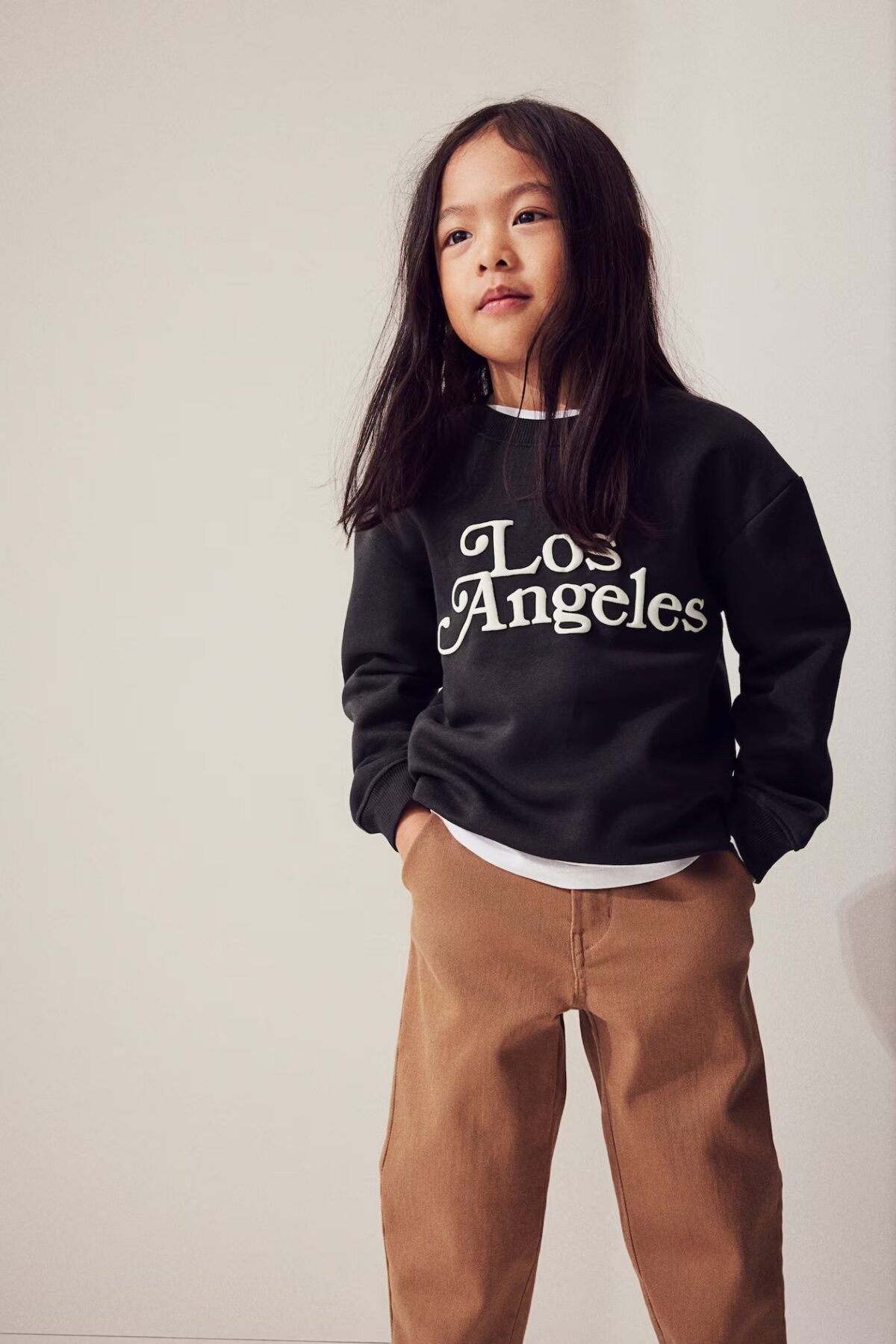 Kız Çocuk LA Baskılı Sweatshirt - Görsel 5