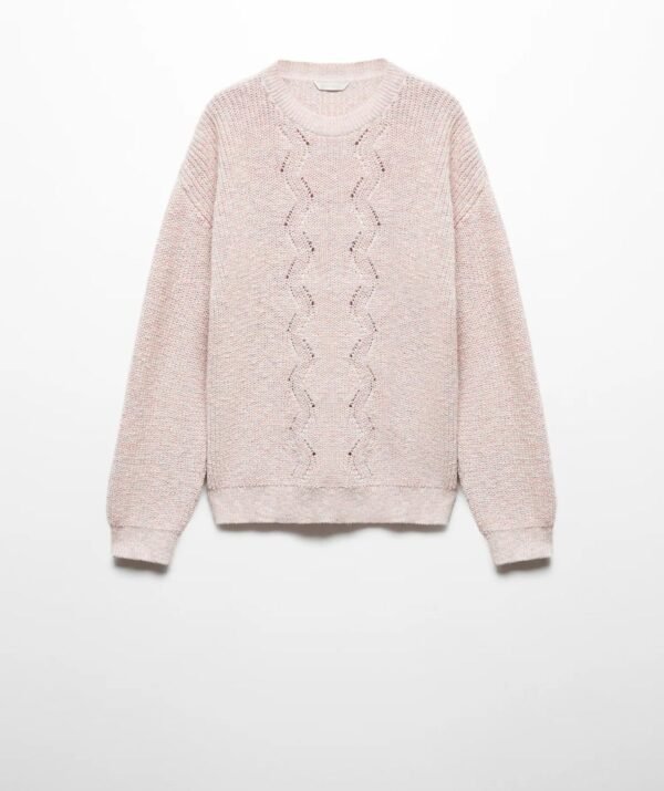 Kız Çocuk Desenli Parlak Kazak