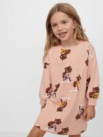 Kız Çocuk Baskılı Elbise - Görsel 3