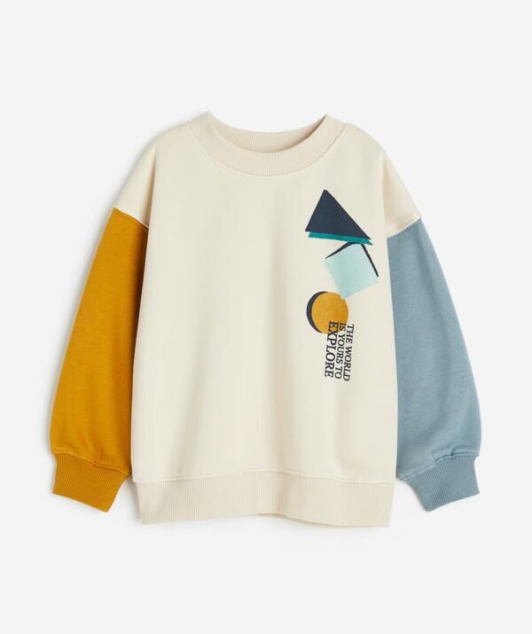 Erkek Çocuk Blok Renkli Sweatshirt