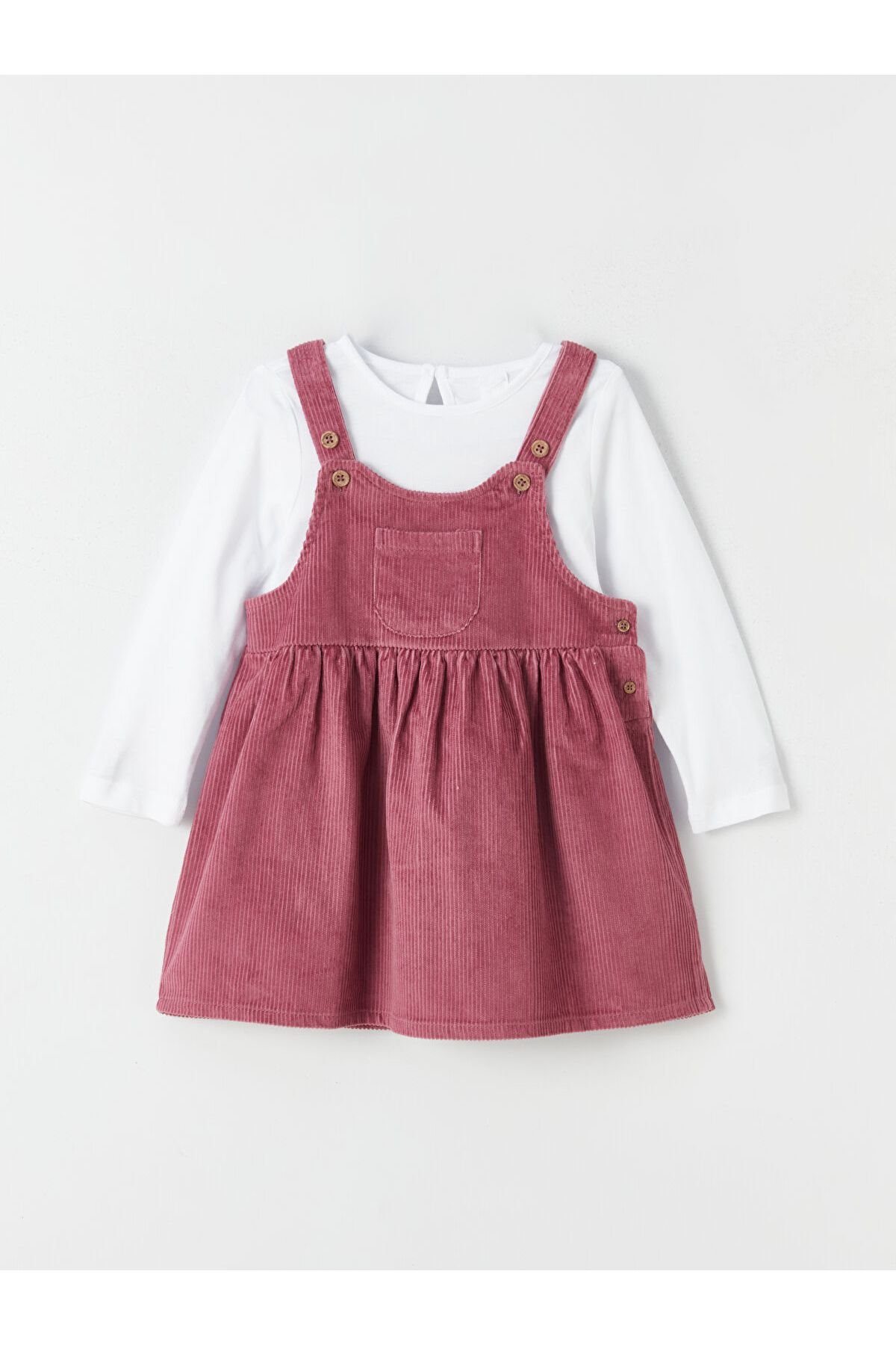 Kız Bebek Badili Kadife Elbise