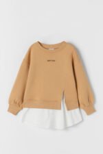 Kız Çocuk Gömlek Detaylı Sweatshirt