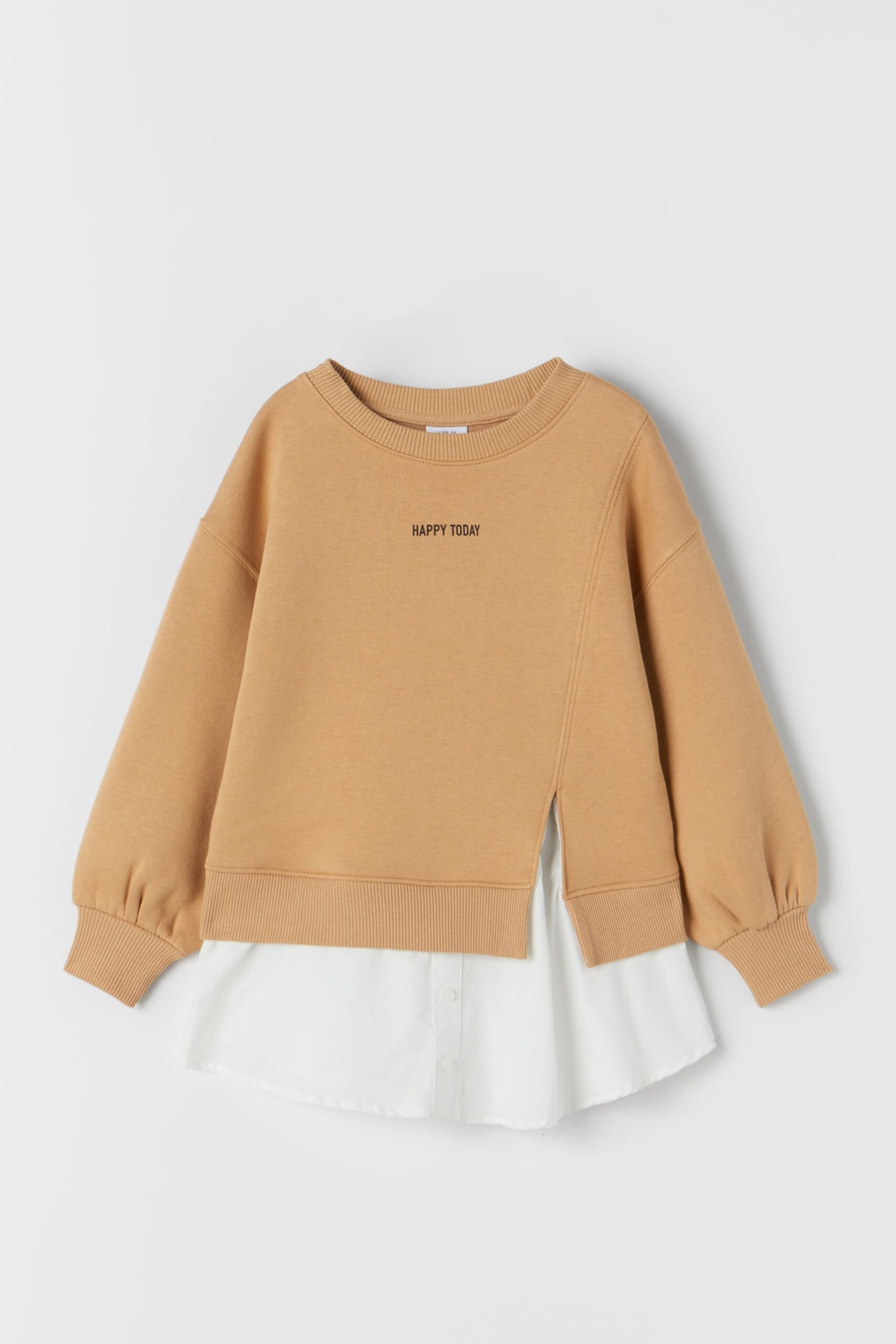 Kız Çocuk Gömlek Detaylı Sweatshirt Kız Çocuk Gömlek Detaylı Sweatshirt
