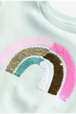 Kız Çocuk Çift Yönlü Pullu Sweatshirt - Görsel 2