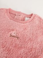 Kız Bebek Gömlek Detaylı Peluş Kazak - Görsel 5