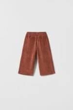 Kız Bebek Fitilli Kadife Wide Leg Pantolon