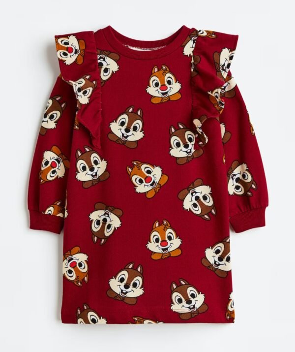 Kız Çocuk Baskılı Elbise