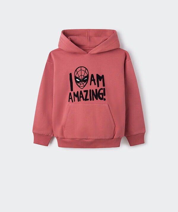 Erkek Çocuk Baskılı Kapüşonlu Sweatshirt