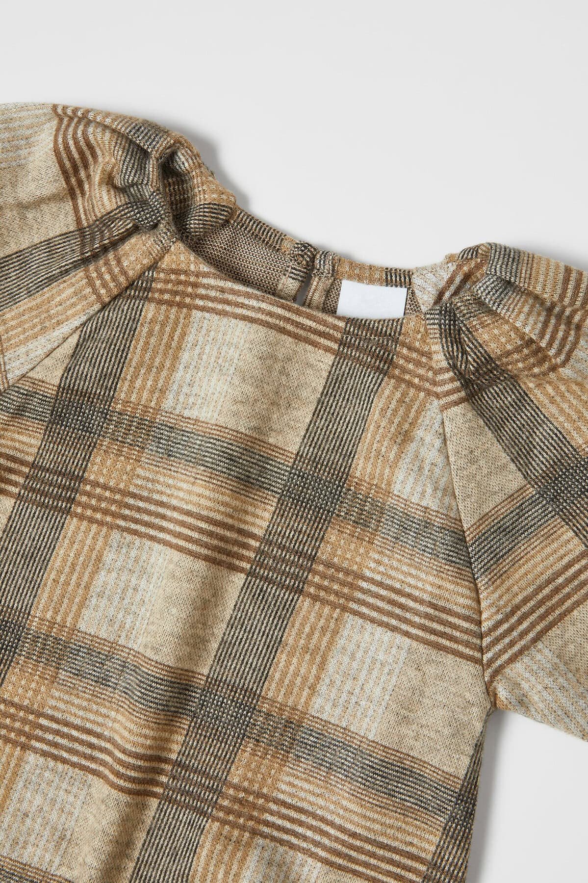 Kız Çocuk Ekoseli Elbise - Görsel 2