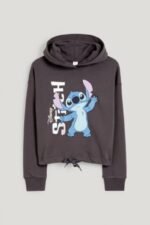 Kız Çocuk Kapüşonlu Baskılı Sweatshirt