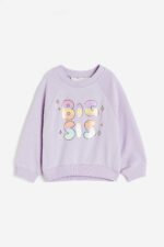 Kız Çocuk Baskılı Sweatshirt