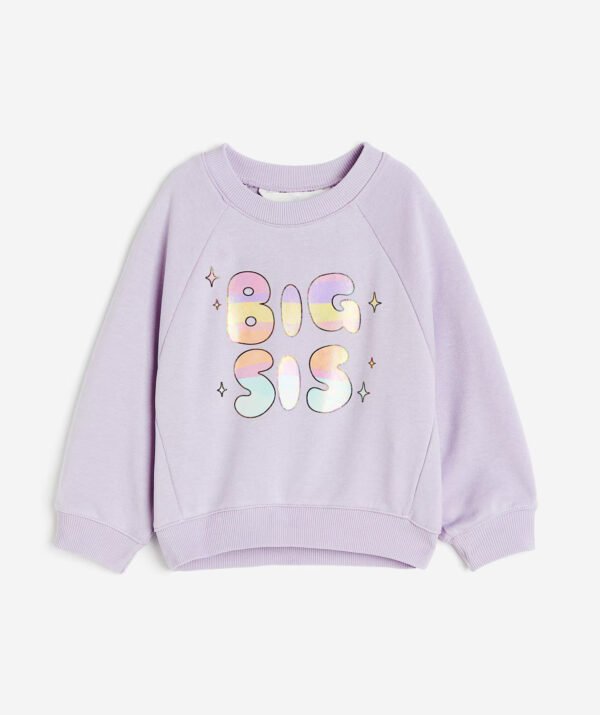 Kız Çocuk Baskılı Sweatshirt