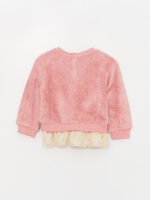 Kız Bebek Gömlek Detaylı Peluş Kazak - Görsel 7