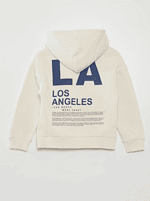 Erkek Çocuk LA Baskılı Kapüşonlu Sweatshirt - Görsel 2