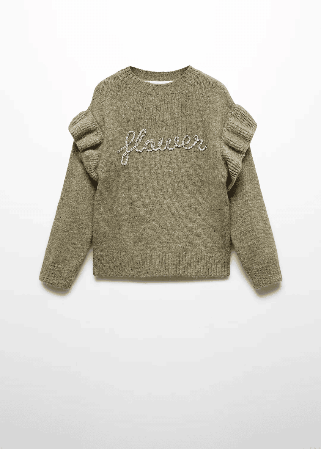 Kız Çocuk Sloganlı Nakışlı Kazak