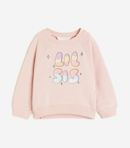Kız Çocuk Lil Sis Baskılı Sweatshirt