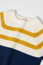 Erkek Bebek Pamuklu Çizgili Triko Kazak - Görsel 2