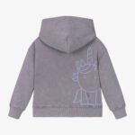 Kız Bebek Baskılı Kapüşonlu Sweatshirt - Görsel 4