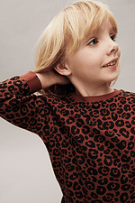 Kız Çocuk Leopar Desenli Sweatshirt - Görsel 4