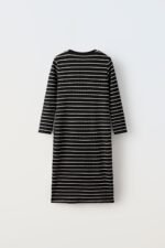 Kız Çocuk Çizgili Elbise - Görsel 4